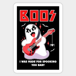 Funny Retro Rock Sheet Ghost Men Kids Women Halloween Magnet